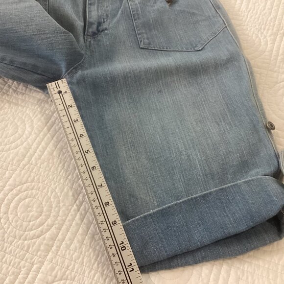 Vintage Bill Blass Casual Roll-Cuff Denim Shorts Size 8 - Picture 10 of 11